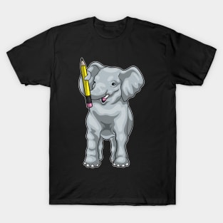 Elephant Pupil Pencil School T-Shirt